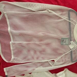 Puma White Mesh Top
